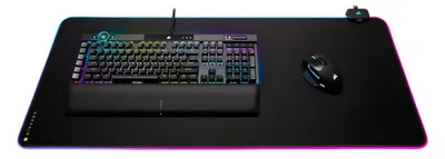 Produktbild von Corsair MM700 RGB, Schwarz, Einfarbig, Gummi, USB, Anti-Rutsch-Basis, Gaming-Mauspad
