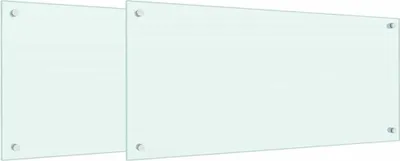 Obrázek produktu pro vidaXL Kuchyňský splashback 2 ks bílý 90 x 40 cm Tvrzené sklo