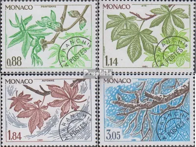Produktbild von Briefmarken Monaco 1981 Mi 1460-1463 (kompl.Ausg.) postfrisch Die vier Jahreszeiten