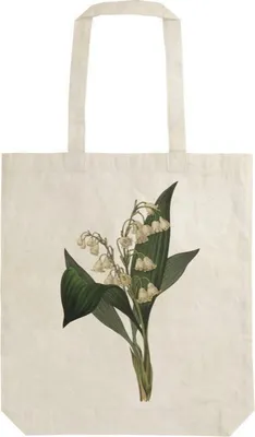 Imagen del producto de Bolso de tela con estampado de lirios del valle
