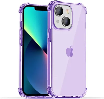 Image de Smartphonica iPhone 13 transparent
  housse en silicone antichoc avec bumper - Violet