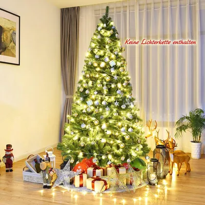 Produktbild von Weihnachtsbaum 225 cm Künstlicher Tannenbaum mit Klappsystem 1346 Spitzen PVC Grün