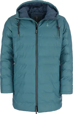 Produktbild von Leitfeuer Herren PolyurethanParka Regenjacke gesteppt unifarben - Regenmantel Outdoor-Jacke in Petrol Größe M