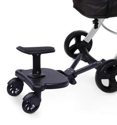 Produktbild von 2-in-1 Universaler Kinderwagenaufsatz: Stehendes Buggy-Board mit abnehmbarem Sitz, Kinderwagen-Pedaladapter