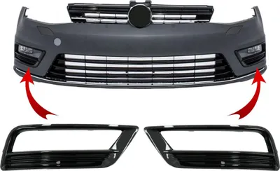 Produktbild von Seitengitter Frontstoßstange R-Line Design für VW Golf 7 2013-2017 Klavier schwarz.