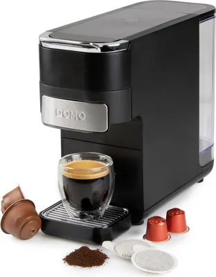 Image de Machine à café 4 en 1 pour dosettes et capsules - noir - DOMO DO748K