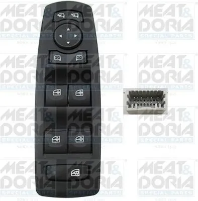 Produktbild von MEAT & DORIA 26183 Fensterheberschalter für RENAULT LAGUNA III Grandtour (KT0/1) Vorne Links Fensterheber Schalter