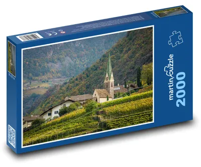 Zdjęcie produktu dla Puzzle 2000 Jesienne winnice przy mieście - martinpuzzle