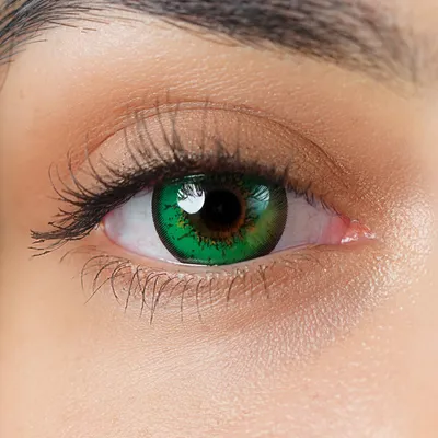 Produktbild von Crazy grüne Kontaktlinsen ohne Stärke Halloween Charmiga Loco Green Jahreslinsen Cosplay