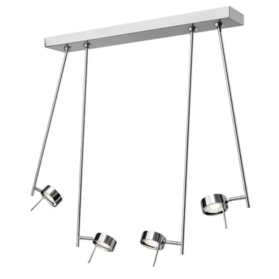 Produktbild von Verstellbare LED Deckenleuchte 4 flammig Pendelleuchte Bling