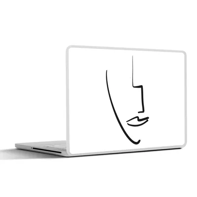 Produktbild von MuchoWow® Laptop Aufkleber Sticker Cover Gesicht - Frau - Abstrakt 30x21 cm - Sticker für Laptop - Selbstklebend