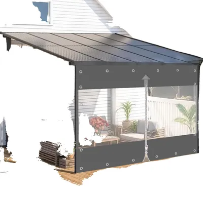 Imagen del producto de Plano, impermeable, diseño duradero, gris claro, dimensiones: 2,4 m de alto x 2,1 m de ancho