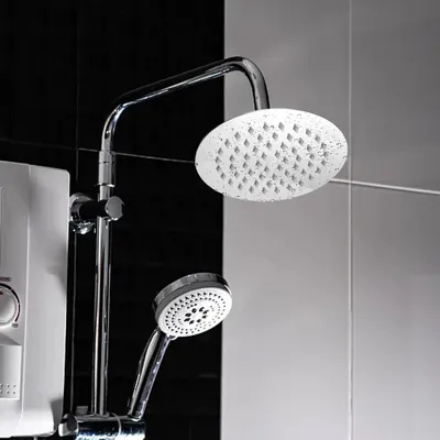 Produktbild von RVS Duschkop, regendusche, hoogglanzpoliert, runder Duschkopf, 1/2 Zoll, 15cm wassparender Duschkop für Badezimmer