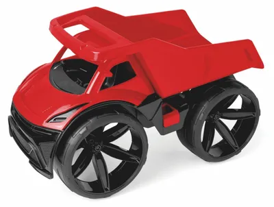 Zdjęcie produktu dla Samochód Maximus z wywrotką, czerwony, plastikowy, 58 cm, Wader, od 12 miesięcy