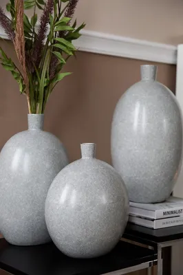Imagen del producto de Gilde FINK, jarra para flores, Athina, porcelana, gris, blanco, unidad, altura: 29.00 cm, ancho: 20.00 cm, profundidad: 26.00 cm, código: 65732
