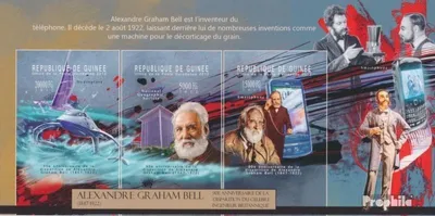 Produktbild von Briefmarken Guinea 2012 Mi 9332B-9334B Kleinbogen (kompl.Ausg.) postfrisch Alexander Graham Bell (1847-1922)