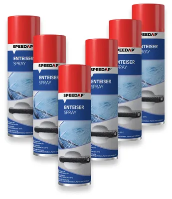 Produktbild von SPEEDAP Scheibenenteiser Spray 500ml - 6er Pack | Das ideale Auto Zubehör für den Winter | Schützt erheblich vor Wiedervereisung | zuverlässiges Sprühverhalten | Wirksamkeit bis -20°C