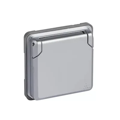 Immagine prodotto di Presa Schuko IP44 grigio Soliroc - Presa 077834