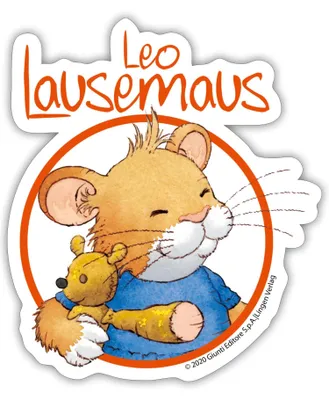 Produktbild von Spreadshirt Leo Lausemaus Logo Sticker Aufkleber, 10 x 10 cm, Mattweiß