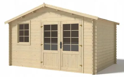 Immagine prodotto di Casetta da giardino in legno - 11.7m2 - 3.9x3m - 34mm - colore: naturale
