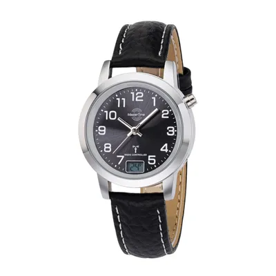 Zdjęcie produktu dla Zegarek damski MasterTime sterowany radiowo Basic, srebrny/czarny - MTLA-10577-24L