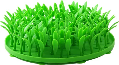 Produktbild von Silikon-Grasmatte für Hunde, langsame Futteraufnahme, rutschfest, interaktives Tierfutterspielzeug, Futtersuchmatte für Katzen, Welpen-Leckpad für Katzen und Hunde