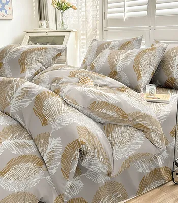 Immagine prodotto di Set Di Biancheria Da Letto In Cotone 200X220 Set Di Biancheria Da Letto In Oro Foglia