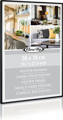 Produktbild von Posterrahmen 50 x 70 cm Kunststoff schwarz