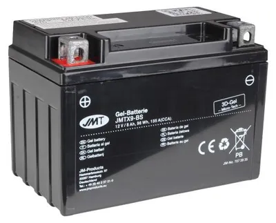 Produktbild von Gel Batterie JMTX9-BS 12V 8Ah für Motorrad, Roller Akku wartungsfrei
