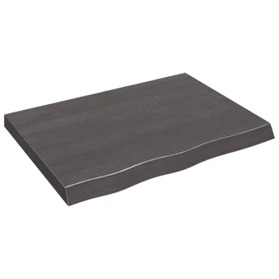 Produktbild von vidaXL Waschtischplatte Dunkelbraun 80x60x(2-6)cm Massivholz Behandelt