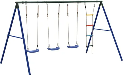 Produktbild von vidaXL Schaukel-Set mit Schaukelsitzen und Strickleiter