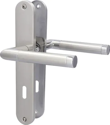 Produktbild von Südmetall Türgriff-Garnitur Langschild BB Edelstahl satiniert silber 235 x 40 mm