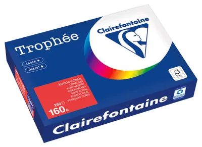 Image de Clairefontaine Kopierpapier 1004PC A4 160g korallenrot 250Bl