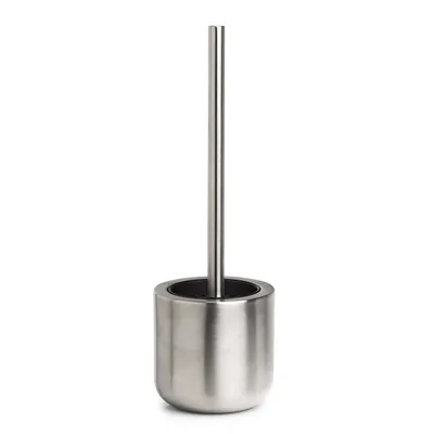 A toilet brush and holder set.