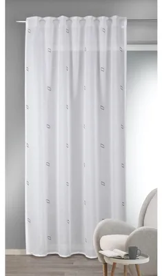 Produktbild von Fertigschal verdeckte Schlaufen "Sofia" -  Größe (HxB) 245x135cm  weiß