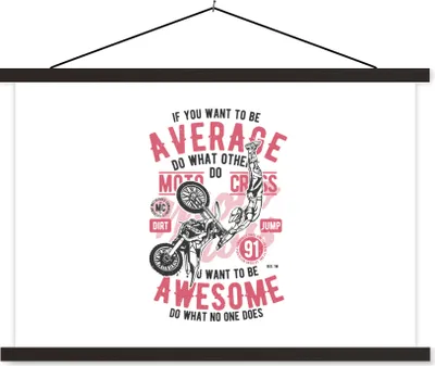 Produktbild von MuchoWow® Textilposter Mancave - Motor - Zitate - Vintage 150x100 cm mit schwarzem Rahmen - Schlafzimmer