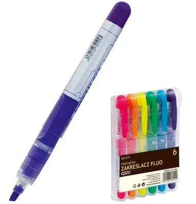 Obrázok produktu pre Sada 6 farebných zvýrazňovačov v tyčinke