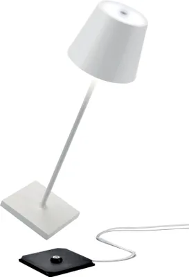 Produktbild von Zafferano Poldina Pro LED-Tischlampe aus Aluminium Weiß