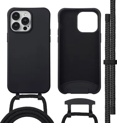 Image de imoshion Coque arrière colorée avec cordon amovible et MagSafe pour Apple iPhone 14 Pro Max - Noir