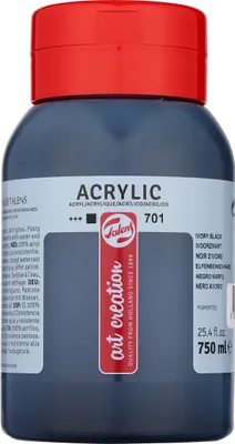 Obrázek produktu pro ROYAL TALENS Acrylfarbe ArtCreation, elfenbeinschwarz,750 ml