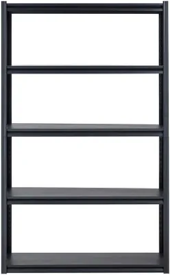 Produktbild von Garage-Stellwagen, 5 Etagen - 1361 kg Tragfähigkeit - Verstellbare Metallkonstruktion - 45,7 x 121,9 x 198,1 cm - Schwarz