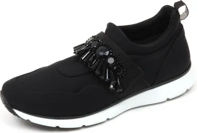 Produktbild von C8860 Trainer Frau HOGAN H254 schwarzer Schuh mit Steinen Schuh Frau