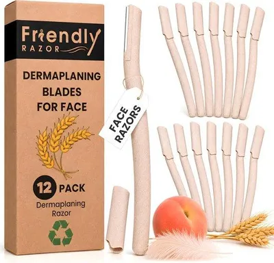 Productafbeelding van Dermaplaning mesjes voor het gezicht - 12 stuks - gezichtsscheermes voor vrouwen - exfoliëren voor een stralende huid