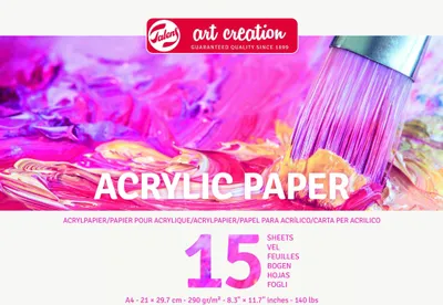 Produktbild von Talens Art Creation - Acrylfarbenpapier Art Creation A4 15 Blatt 290gr | 3 Stück