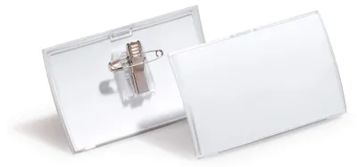 Obrázek produktu pro DURABLE Jmenovka CLICK FOLD s kombinovaným klipem 54x90 mm PP, transparentní, 821419, 25 ks