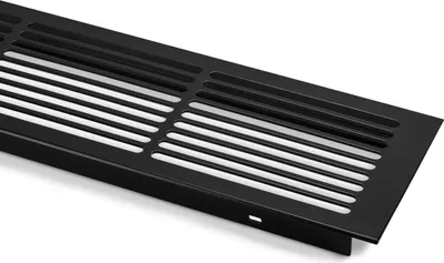 Produktbild von Lüftungsgitter Aluminium 500 x 86 mm Abluftgitter Lüftungsblech schwarz