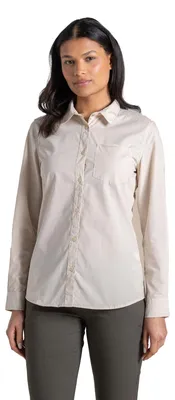 Image de Craghoppers - Chemise « Kiwi III » pour femme, manches longues CG2463 (46 DE) (couleur pierre)