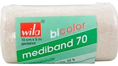 Image de Mediband 70 Bande à Allongement Court bicol.10 cmx5 m ws./peau 1 pc