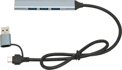 Obrázok produktu pre Rozbočovač typu C 4 porty 5 Gb/s Hliníková zliatina Plug and Play Space Gray USB 3.0 Dokovacia stanica pre stolný počítač Laptop PC