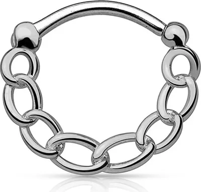 Produktbild von Nasenpiercing Septum Ring Clicker Nasenring Klapp Piercing Nase Ketten Chain